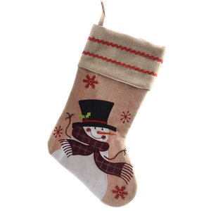 Носок рождественский Деревенский Снеговик, 45 см Kaemingk фото 1