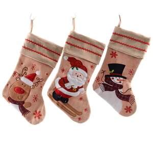 Носок рождественский Деревенский Санта, 45 см Kaemingk фото 2