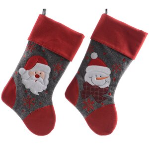 Носок для подарков "Рождественская Классика Снеговик", 45 см Kaemingk фото 2
