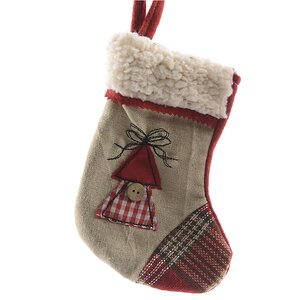 Носок рождественский Меховое Кантри 10 см Kaemingk фото 2