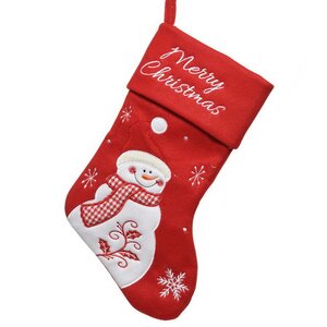 Новогодний носок Merry Christmas: Веселый Снеговик 40 см Kaemingk фото 1