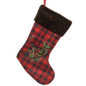 Новогодний носок Шотландское рождество - Дивный Олень 44 см Kaemingk фото 1