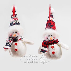 Елочная игрушка "Снеговичок в колпачке", 15 см, подвеска Kaemingk фото 1