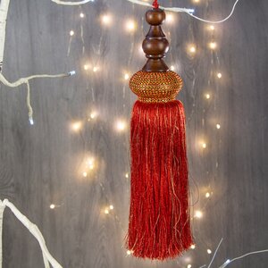 Новогоднее украшение Кисть Амади 33 см красная Kaemingk фото 1