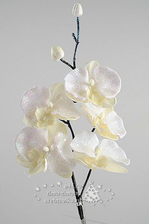 Ветка Орхидеи, перламутровая, 31см Kaemingk фото 1