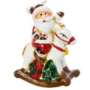 Елочная игрушка Санта на Лошадке 6*9 см, подвеска Kaemingk фото 1