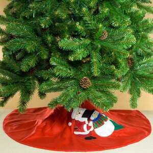 Юбка для елки Рождественские Мотивы - Санта и Снеговик 100 см Kaemingk фото 1