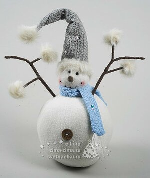Фигура "Снеговик белый", 24 см Kaemingk фото 1