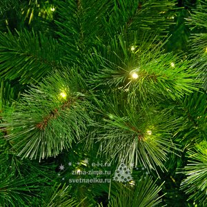 Искусственная елка с лампочками Ванкувер 210 см, 384 теплых белых ламп, ЛЕСКА + ПВХ Kaemingk фото 2