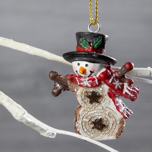 Ёлочная игрушка Лесной Снеговичок Фред 5 см, подвеска Breitner фото 1