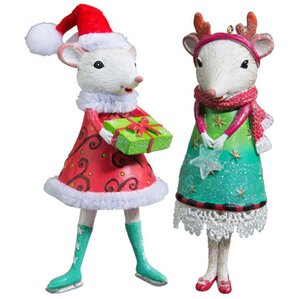 Ёлочная игрушка Мышка Гретта в канун Рождества 13 см, подвеска Holiday Classics фото 2