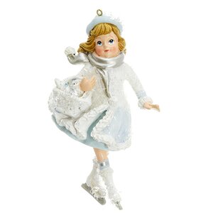 Елочная игрушка Девочка на Коньках из Ледяной Сказки 11 см, подвеска Holiday Classics фото 3