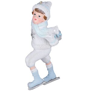 Елочная игрушка Мальчик на Коньках из Ледяной Сказки 11 см, подвеска Holiday Classics фото 1