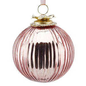 Стеклянный елочный шар Ковент-Гарден 10 см темно-розовый EDG фото 1