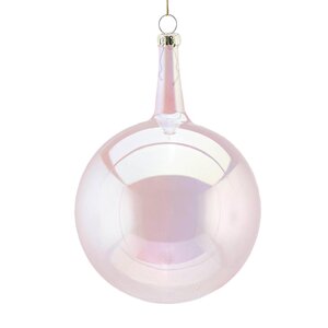 Набор стеклянных шаров Viva Lamberto 10 см, 6 шт, жемчужно-розовый EDG фото 2