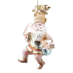 Стеклянная елочная игрушка Гном Отто Фридрих - Мулен де ла Галетт 15 см, подвеска EDG фото 1