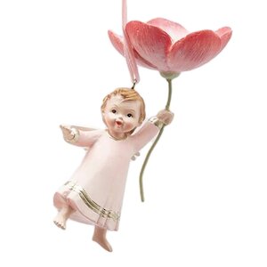 Елочная игрушка Ангелок Лия - Rapsodia dei Fiori 13 см, подвеска EDG фото 4