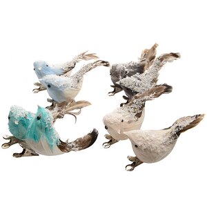 Елочное украшение Птичка Зимородок 11 см белая, 2 шт, клипса Kaemingk фото 1