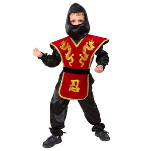 Карнавальный костюм Ниндзя, красный, рост 110 см Батик фото 1