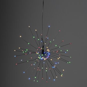Светодиодное украшение Firework Multi 26 см, 120 разноцветных LED ламп, черная проволока, IP20 Star Trading фото 2