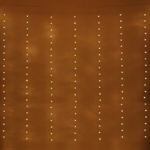 Светодиодная гирлянда на окно Жемчужины 3*2 м, 200 теплых белых LED ламп, серебряная проволока, контроллер, IP20 Serpantin фото 1