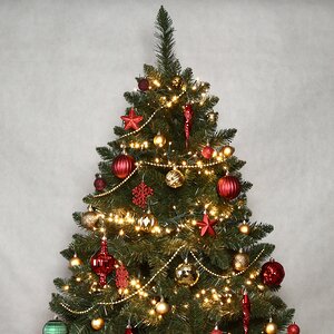 Искусственная елка с гирляндой и игрушками Лапландия: Royal Christmas 210 см, 700 теплых белых LED, контроллер, ПВХ Winter Deco фото 2
