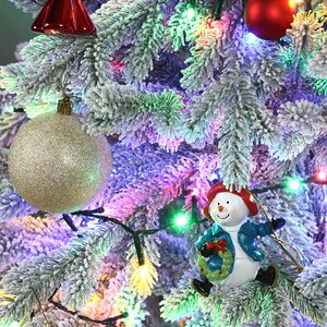 Искусственная елка с гирляндой и игрушками Финская: Сладости и Радости заснеженная 210 см, 700 разноцветных LED, контроллер, ЛИТАЯ 100% Winter Deco фото 8