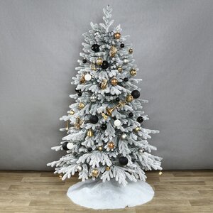 Искусственная елка с гирляндой и игрушками Финская: Christmas Jazz заснеженная 210 см, 700 теплых белых LED, контроллер, ЛИТАЯ 100% Winter Deco фото 10