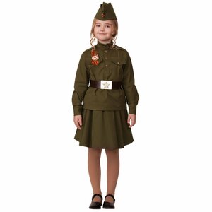 Детская военная форма Солдатка в пилотке, рост 110 см Батик фото 1