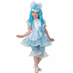 Карнавальный костюм Мальвина, рост 140 см, с париком Батик фото 1