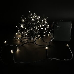 Светодиодная гирлянда Luca на батарейках, 480 теплых белых LED ламп, 36 м, зеленый ПВХ, таймер, IP44 Edelman фото 3
