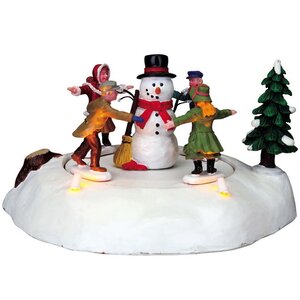 Композиция Праздничный снеговик, 12*17*17 см, движение, подсветка, батарейки Lemax фото 1