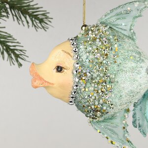 Елочная игрушка Рыбка - Angelo Blu 18 см, подвеска Christmas Deluxe фото 2