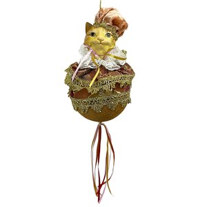 Елочная игрушка Кот Микаэль в шапочке 18 см, подвеска Christmas Deluxe фото 6