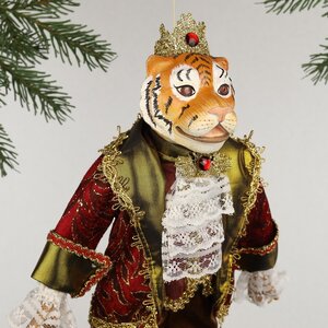 Елочная игрушка Тигр - Cerimonia Festiva 38 см, подвеска Christmas Deluxe фото 5