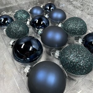 Набор стеклянных шаров Blanchett - Blue Profondo 5-7 см, 26 шт Christmas Deluxe фото 6