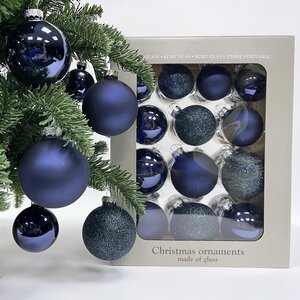 Набор стеклянных шаров Blanchett - Blue Profondo 5-7 см, 26 шт Christmas Deluxe фото 7
