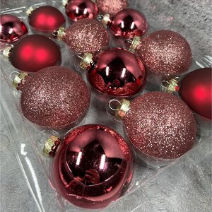 Набор стеклянных шаров Blanchett - Rosa Fascino 5-7 см, 26 шт Christmas Deluxe фото 6