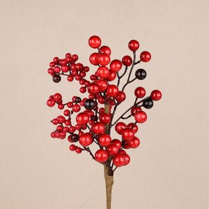 Декоративная ветка с ягодами Сильвия 35 см Christmas Deluxe фото 1