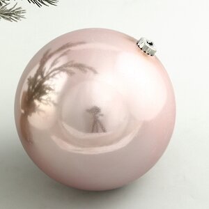 Пластиковый шар 20 см розовый бутон глянцевый Winter Deco фото 1