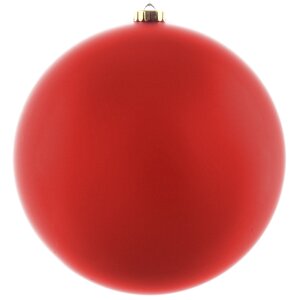 Пластиковый шар 20 см красный матовый Kaemingk/Winter Deco фото 1