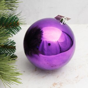 Пластиковый шар 14 см фиолетовый глянцевый Kaemingk/Winter Deco фото 1