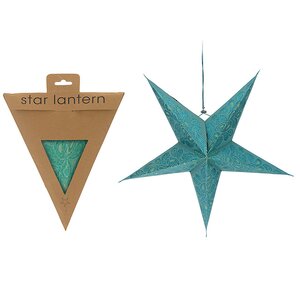 Объемная звезда из бумаги Изысканная 60*25 см голубая Koopman фото 1