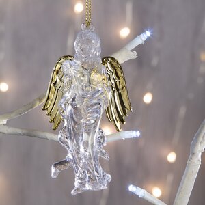 Елочное украшение Ангел Небесный Дар 8*5 см жемчужный, подвеска Holiday Classics фото 1