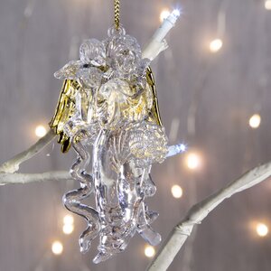Елочное украшение Ангел Небесный Дар 8*5 см жемчужный, подвеска Holiday Classics фото 3