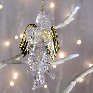 Елочное украшение Ангел Небесный Дар 8*5 см жемчужный, подвеска Holiday Classics фото 4