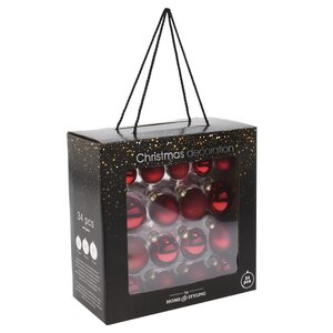 Набор стеклянных шаров Campobello Favore - Red 4-6 см, 34 шт Koopman фото 2
