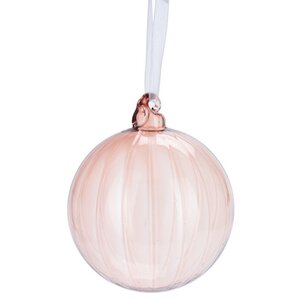 Набор стеклянных елочных шаров Isola Rosa 10 см, 9 шт, розовый Koopman фото 4