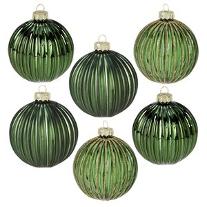 Набор стеклянных шаров Green Glance 6 см, 6 шт Koopman фото 3