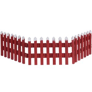 Декоративный забор для елки Аргис 90*20 см красный, с подсветкой Koopman фото 3